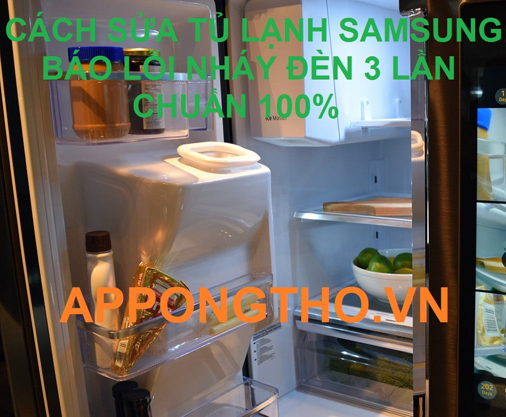 Tủ lạnh Samsung nháy đèn báo lỗi 3 lần / 1 nhịp