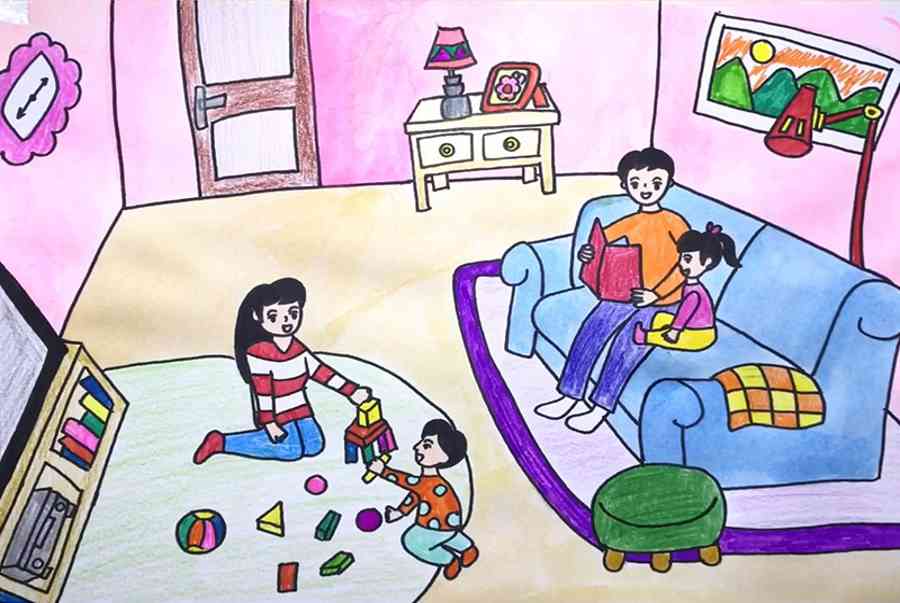Vẽ tranh đề tài gia đình hạnh phúc đơn giản và đẹp nhất - Điện Máy VVC |  Sản Phẩm Điện Tử | Điện Lạnh | Phụ Kiện Máy Móc Gia Đình